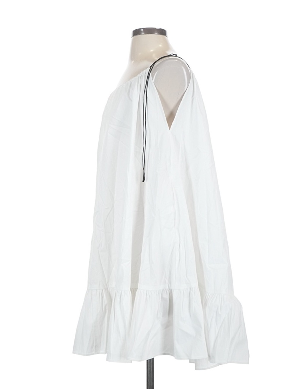 Mango White Mini Sundress with Ruffle Hem - Picture 4 of 5
